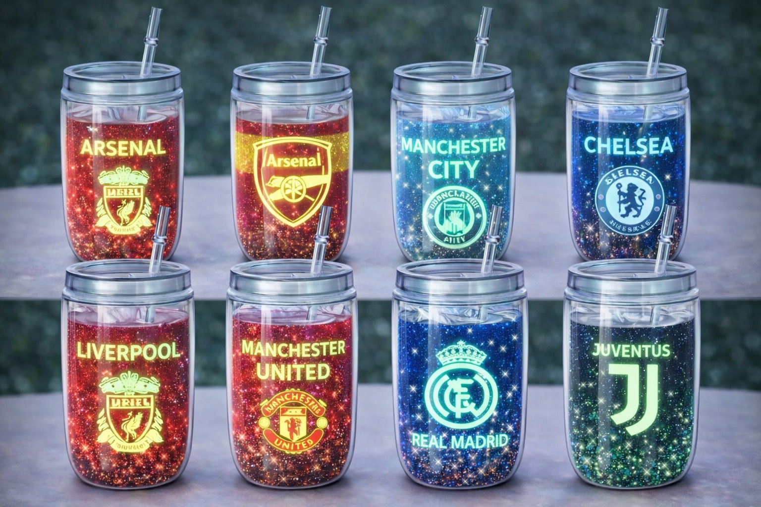 Gepersonaliseerde Glow in the Dark Beker met voetbal Logo - Afbeelding 2