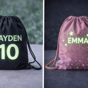 Glow Gymtas met Naam -Veilig&Zichtbaar